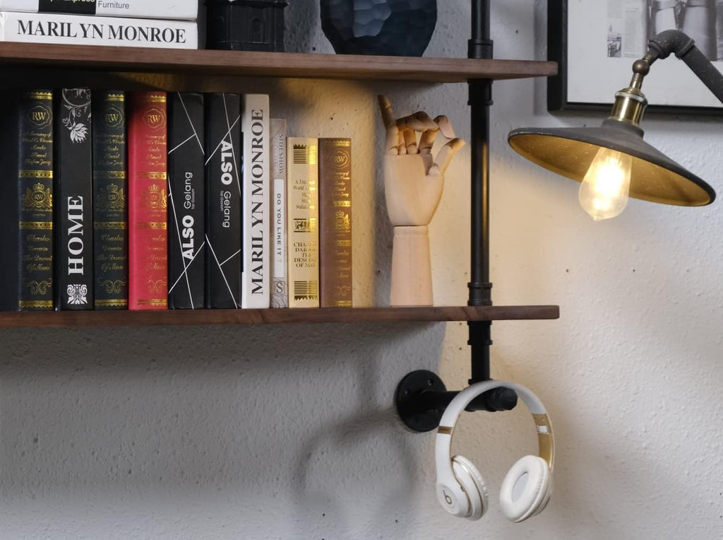 ROGMARS Floating Shelves for Wall,Solid Wood Shelves Industrial Pipe Shelving 36inch for wall Decor,Kitchen,Living Room
