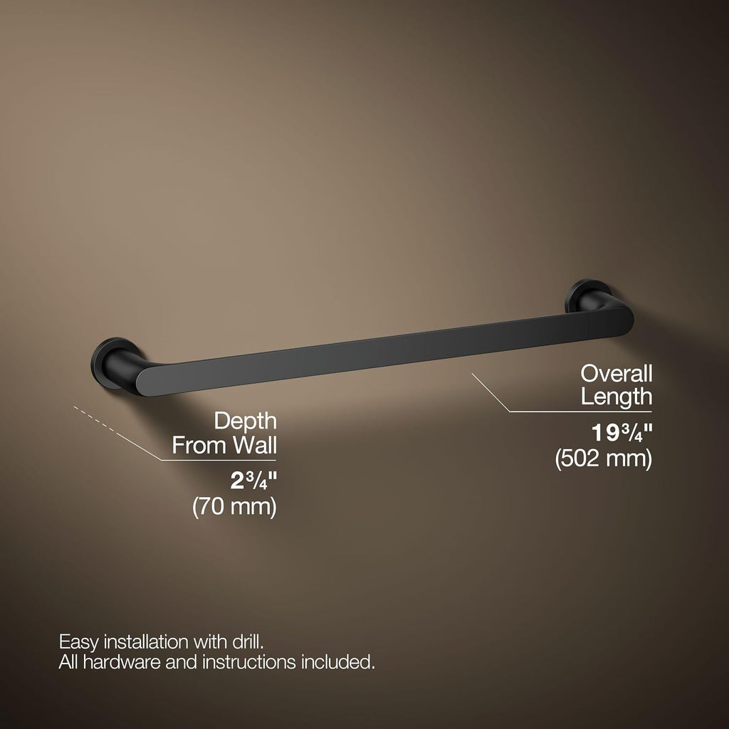 Kohler 97494-BL Avid® 18' Towel bar, Matte Black