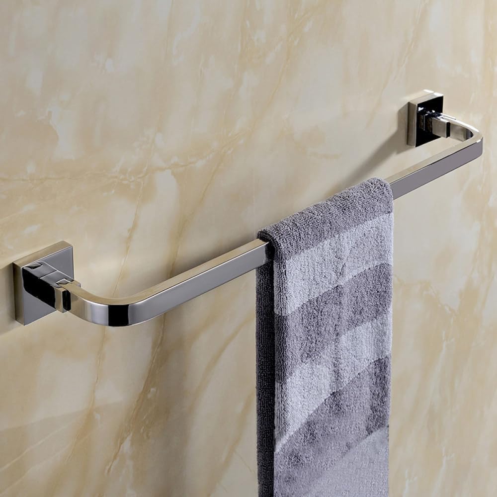 IsolaY Silver Bathroom Accessories Screw Wall Mounted Towel Bar Robe Hooks Toilet Paper Roll Holder Stainless Steel Hardware Set,Towel bar