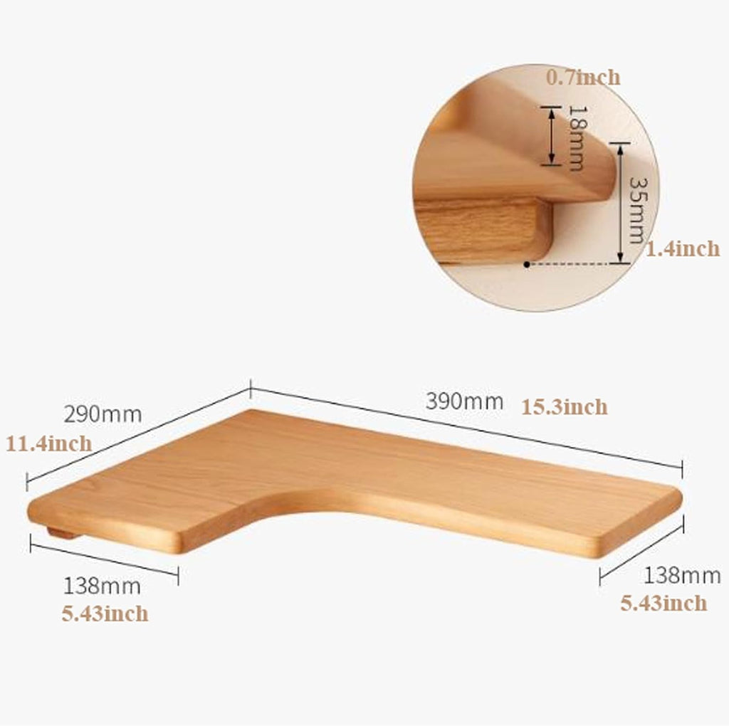 Wall Shelf Solid Wood Corner Floating Shelves Wall Mounted Set of 3, L Shape Wood Display Storage Wall Shelves Rack for Living Room, Bedroom, Office, Bathroom Kitchen & D(Nature A-3pcs-One Size)