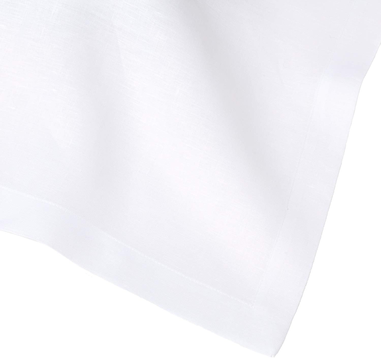 Huddleson White Square Linen Tablecloth 54x54 Square Table Cloth Luxury Italian Linen Sewn in US