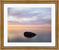 Rock at Sunset by Jim Becia Framed Art Print Wall Picture, Wide Gold Frame, 33 x 28 inches