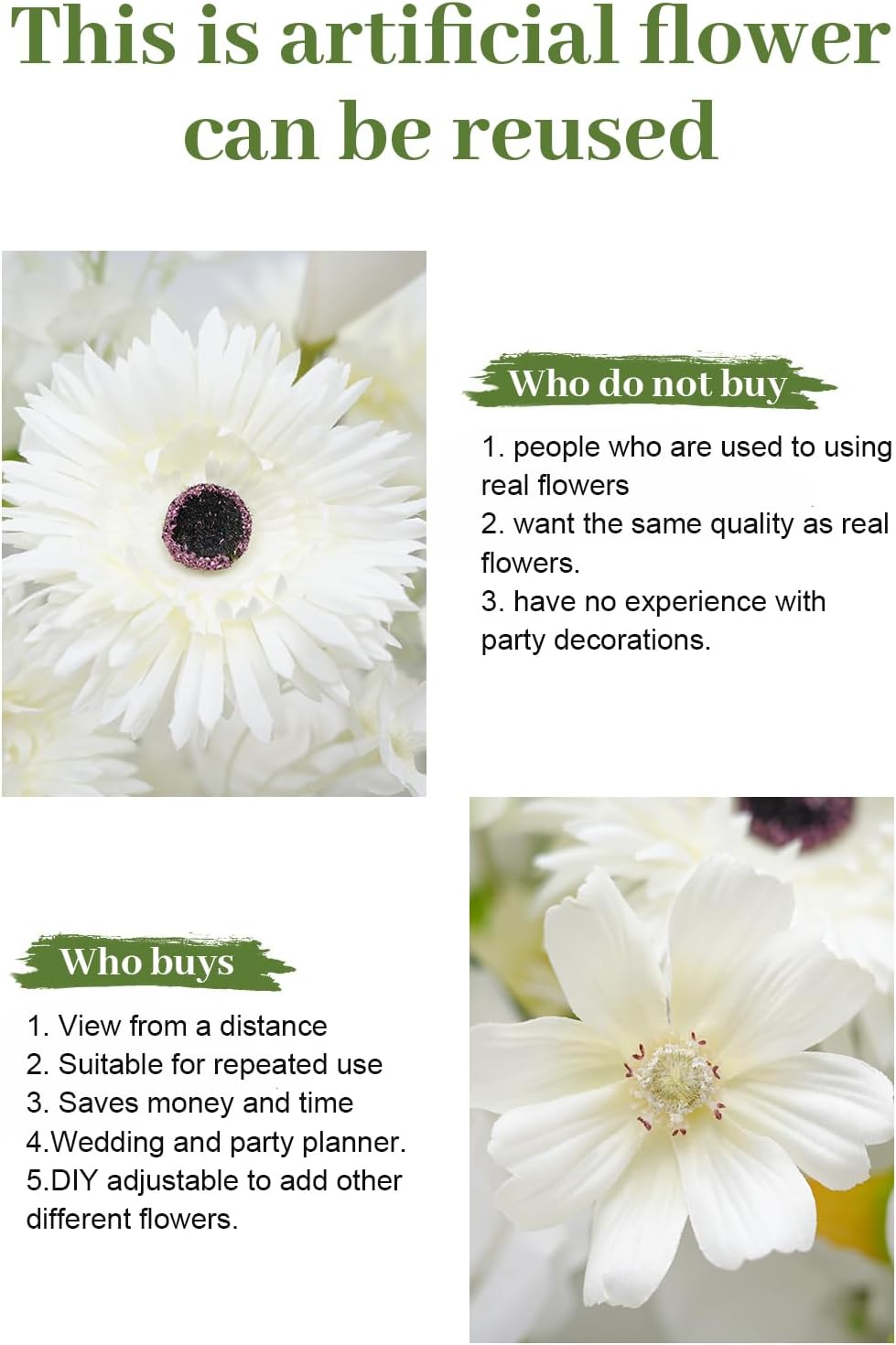 2pcs Free Standing Flowers Ball Bouquet Artificial Rose Floral Arrangements for Wedding Centerpieces Tables Aisle (19'' New White)