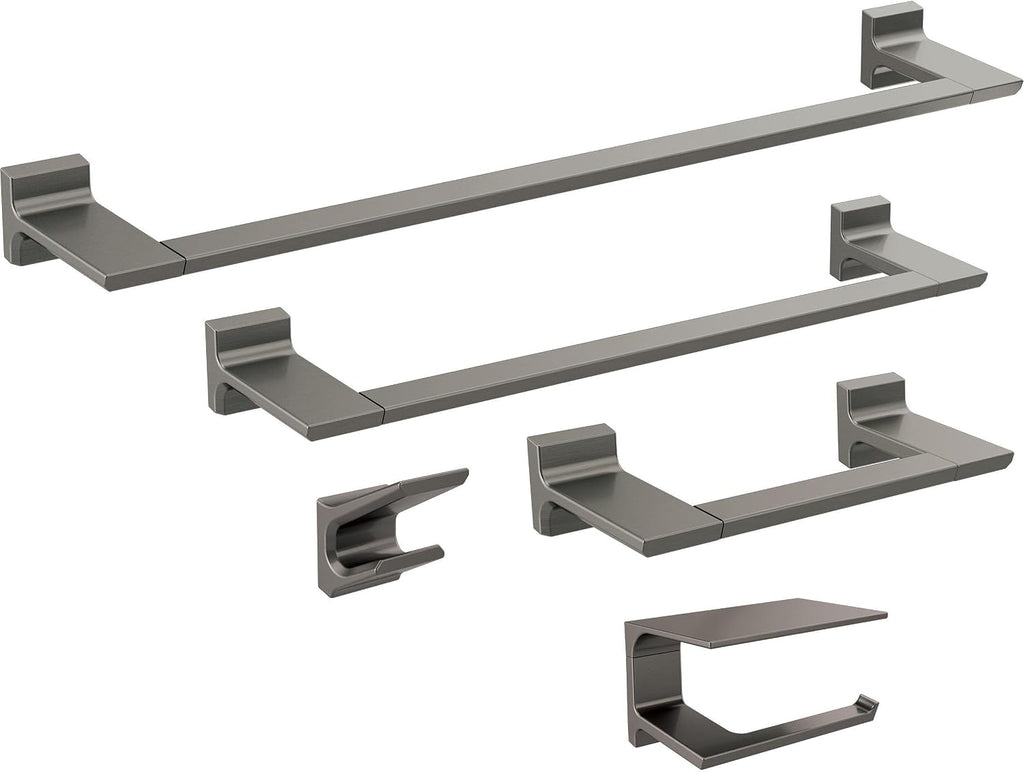Delta Faucet 79918-KS Pivotal Wall Mounted 18' Towel Bar in Black Stainless