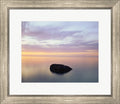 Rock at Sunset by Jim Becia Framed Art Print Wall Picture, Silver Scoop Frame, 23 x 20 inches