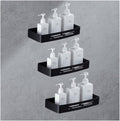 ZTBH Bathroom Divider Corner Shelf, Wall Mounted Black Bath Shower Shelf, Bath Holder Corner Shelf Bathroom Hardware Sets (Color : Square Shelf 3)