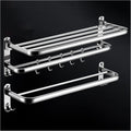 TOMYEUS Shower Caddy Bathroom Shelf Floating Shelves Wall Mounted Set of 2，Wall Mounted Bathroom Wall Shelves with Towel Bar，24 Inch 304 Stainless Steel Shower Organizer