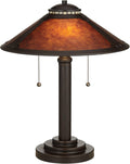 Robert Louis Tiffany Mica Collection Mission Tiffany Style Desk Table Lamp 18 1/2' High Rustic Oil Rubbed Bronze Natural Mica Shade Cottage Core Decor for Bedroom House Bedside Nightstand Home