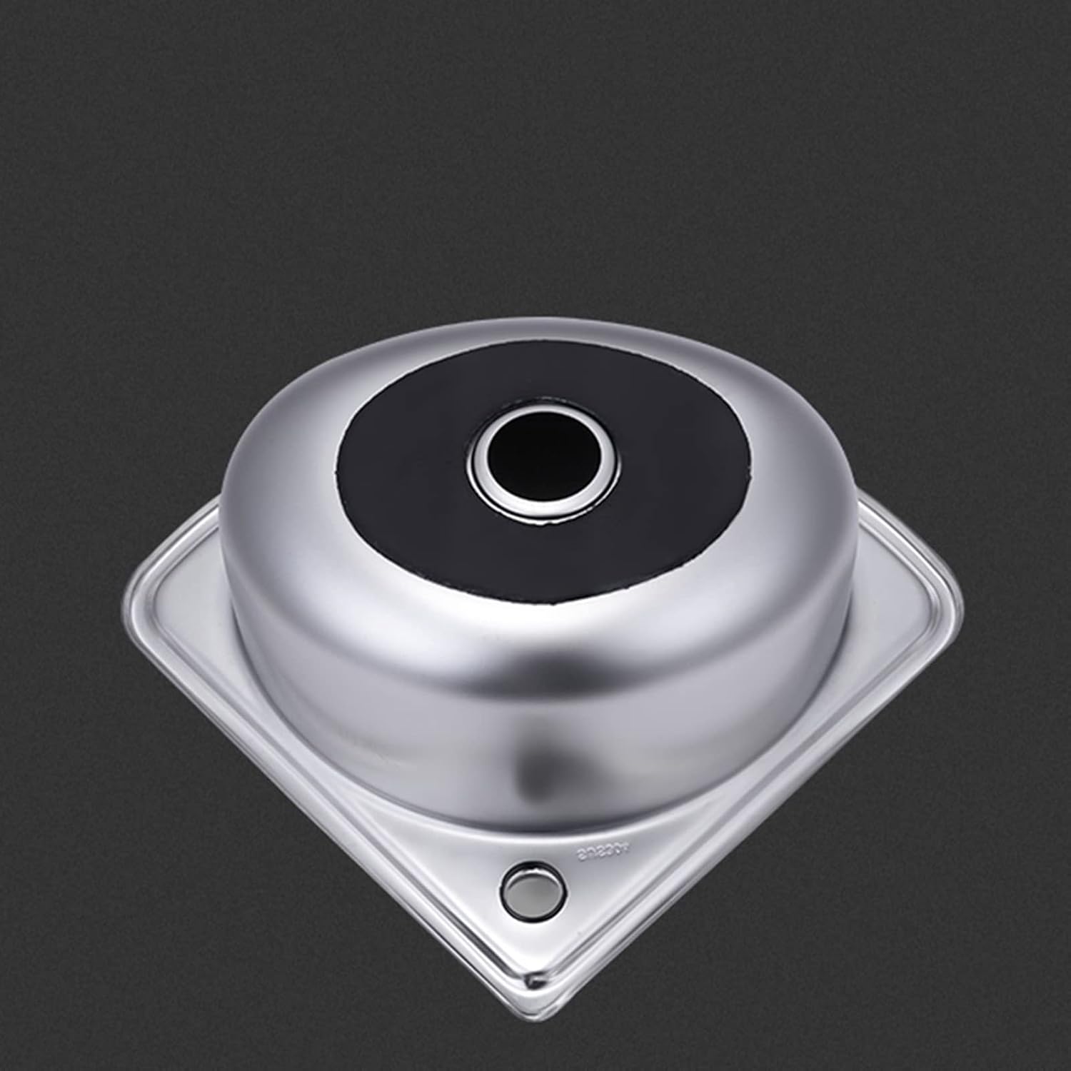 Stainless Steel Wall-Mounted Single Bowl Sink Triangle Wash Basin Thick Small Sink Corner for Kitchen Bathroom Lavatory (Color : Silver, Size : A(34x34cm)) (Silver A4(34x34cm))