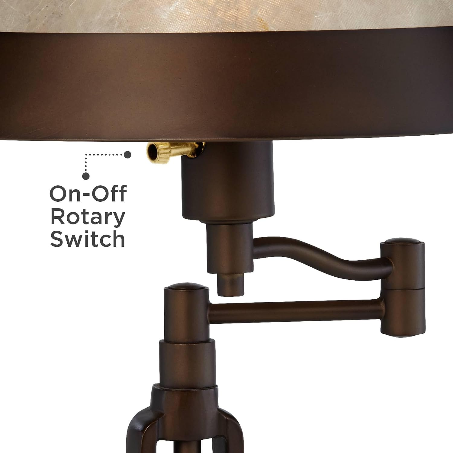 Franklin Iron Works Samuel 21 1/4' High Small Farmhouse Rustic Traditional Desk Lamps Set of 2 USB Port Swing Arm with Socket Brown Bronze Finish Metal Shade Home Office Living Room Charging Bedroom