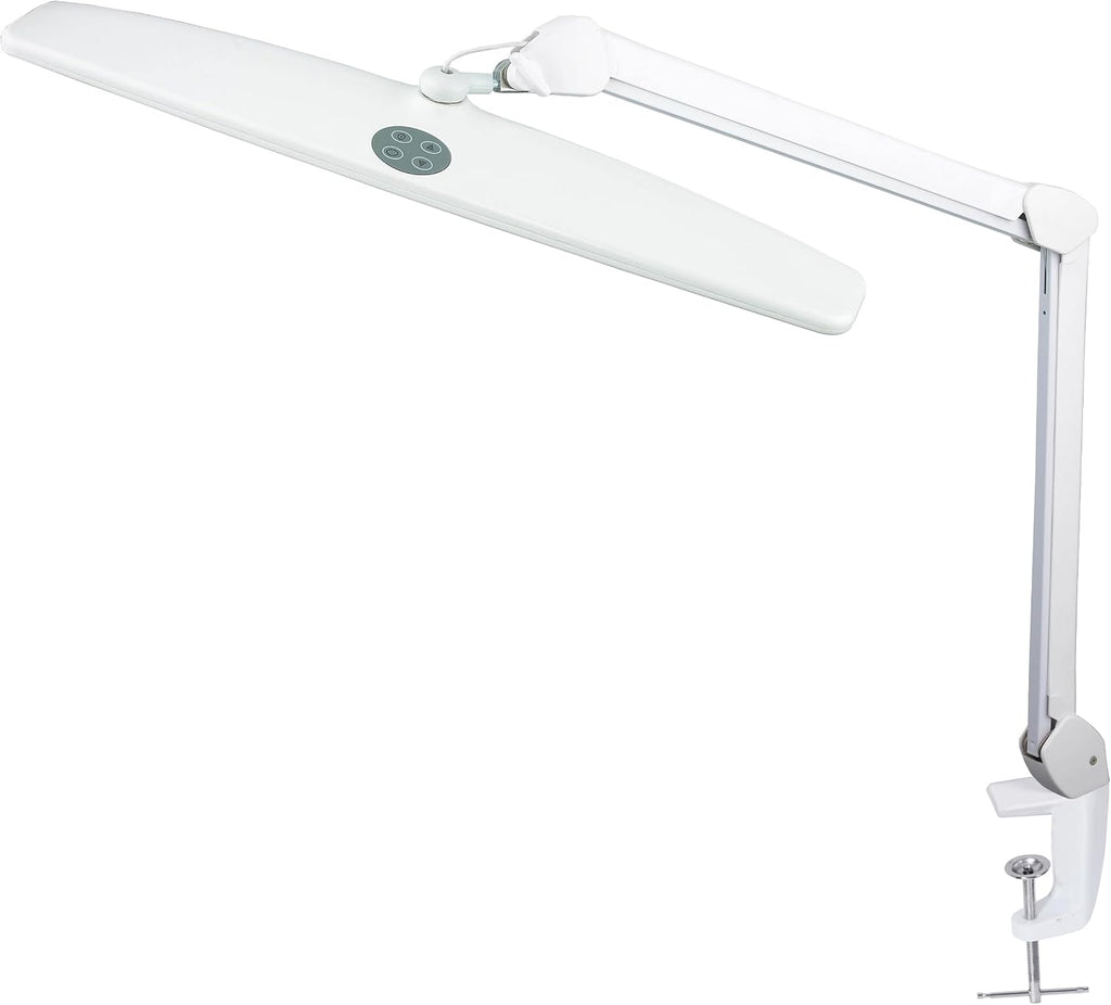 Neatfi XL LED Desk Lamp | 20-Inch Wide Head (White-2, CCT with Clamp)
