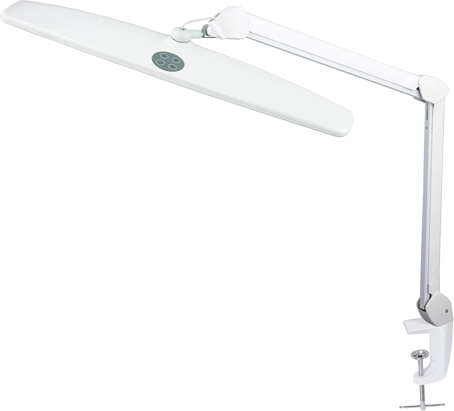 Neatfi XL LED Desk Lamp | 20-Inch Wide Head (White-2, CCT with Clamp)