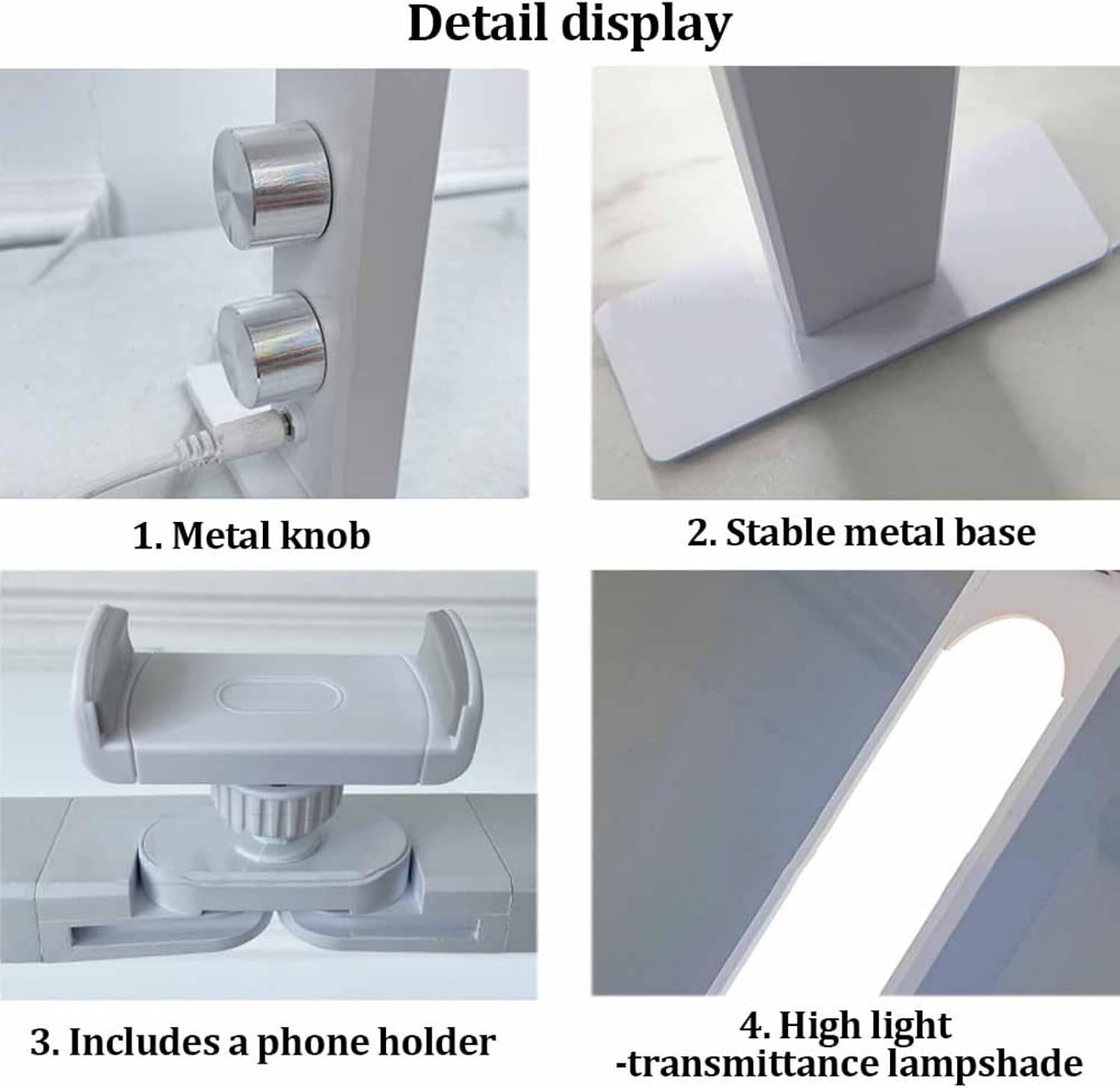 Foldable Nail Light for Desk, LED Manicure Lamp with Phone Holder, Tri-fold Lash Arc Light, 3000-6000K Color Temperature, 48W, 0-100% Adjustable Brightness, Makeup Desk lamp(Pink)
