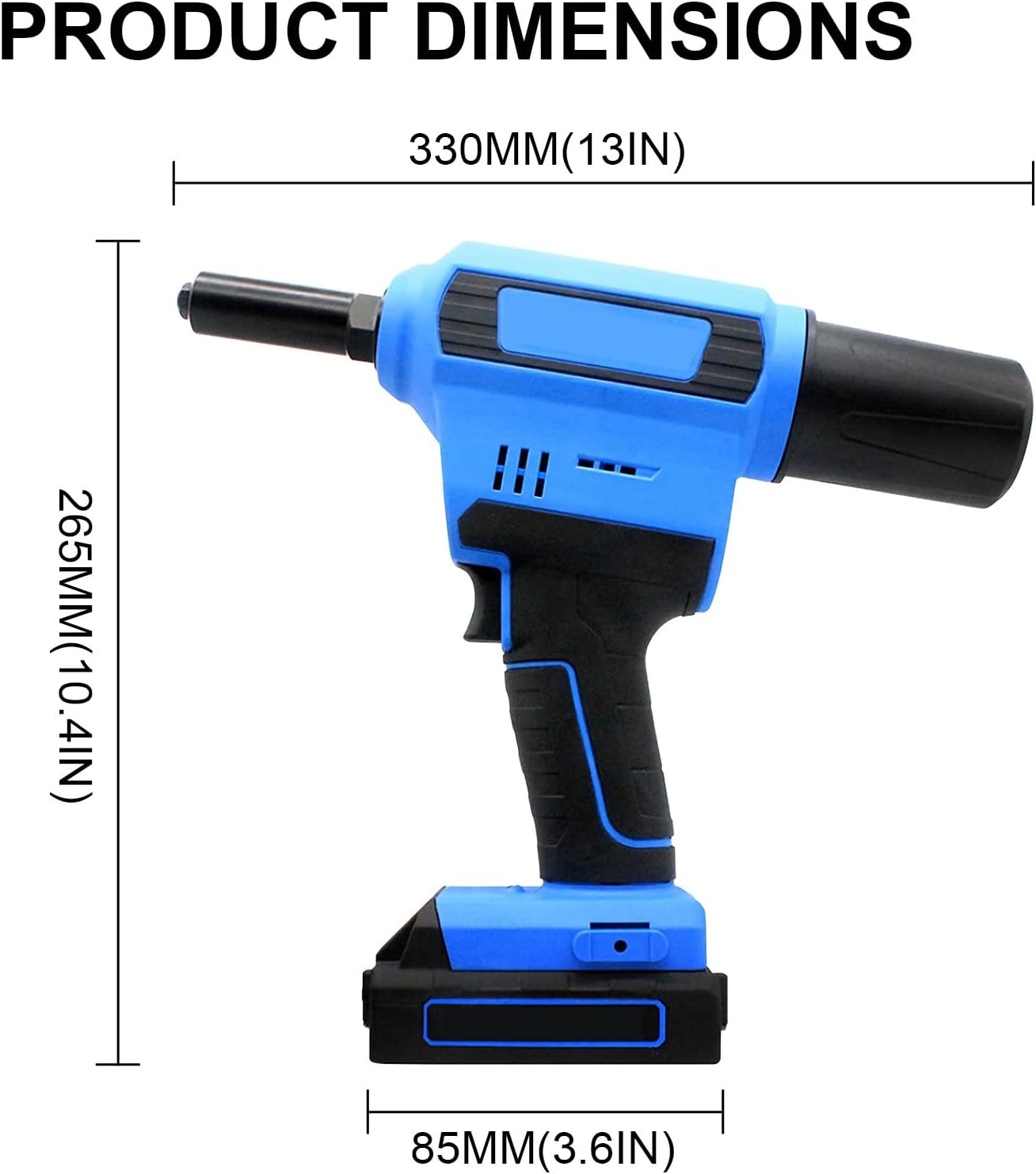 Gun Full-Automatic Brushless Motor Industrial, Battery Powered Pop Rivet Gun, Lithium-Ion Intelligent Automatic Electric Rivet Gun