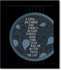 A Long December Song - Lyric Inspired Wall Art Print Home Decor - Retro Music Artwork Memorabilia Gift for Rock Music Enthusiasts (14'L x 11'W, Print with Frame)
