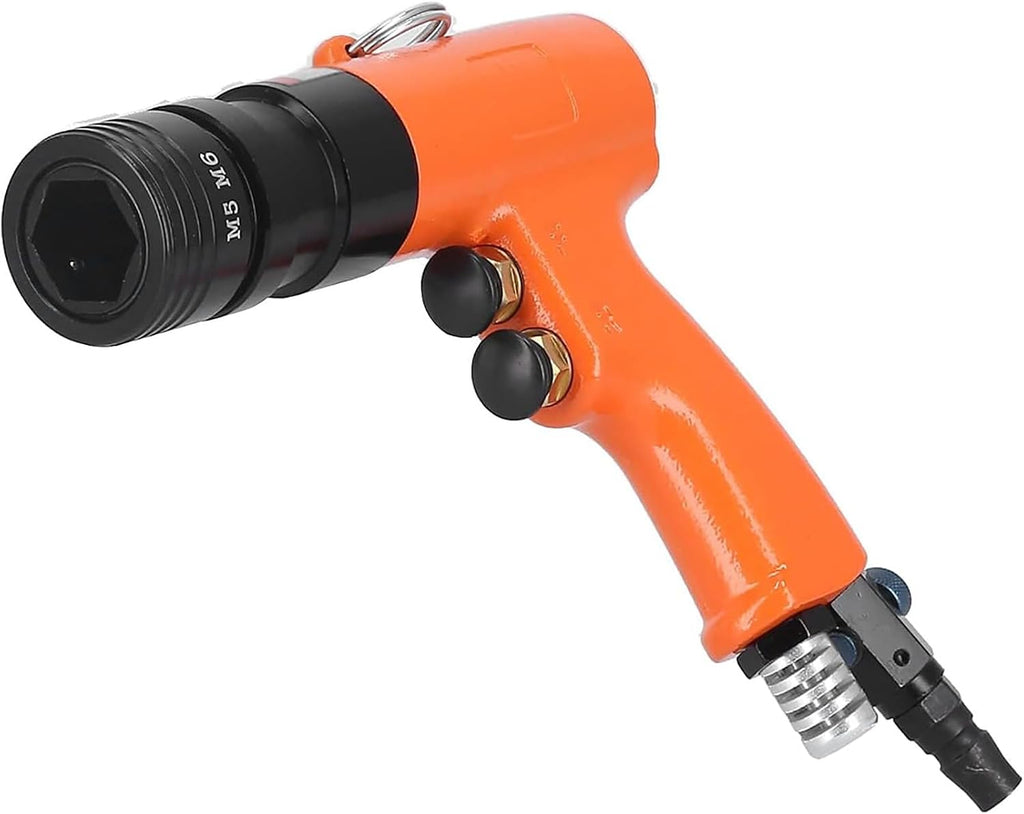 Duty Rivnut Tool, Pneumatic Rivet Nut Gun, Set Pop Rivet Nut Tool with Speed Adjustable and M5-M6 Nuts, Strong Pulling Force, for Alloy Steel Construction Industrial Riveting Operations