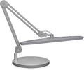 Neatfi XL 24W LED Desk Lamp – 2,200 Lumens | 23' Wide Shade | Dimmable Eye-Caring Task Light | Adjustable Arm | Office, Study, Crafting & Nail Techs (Silver, Non-CCT with Base)