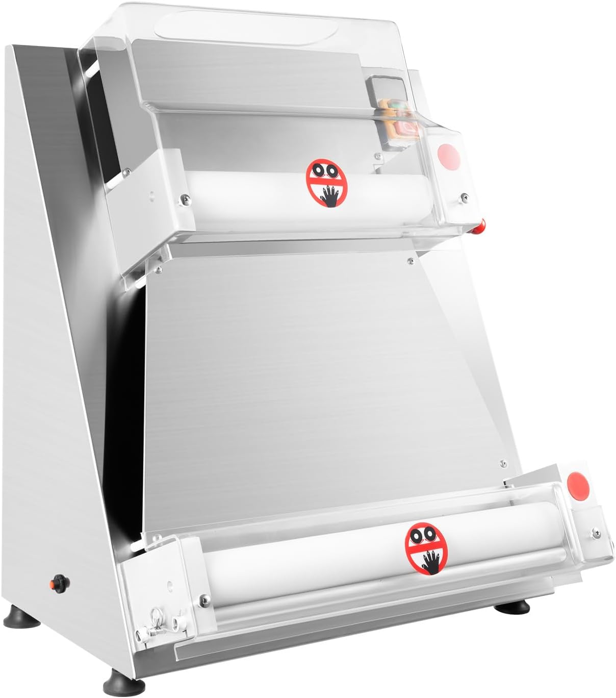4-16' Commercial Electric Pizza Dough Roller Press, 370W Commercial Pizza Press, Electric Pizza Dough Roller Dough Machine, Adjustable Thickness Dough Machine for Pasta Pizza and Pasta making.
