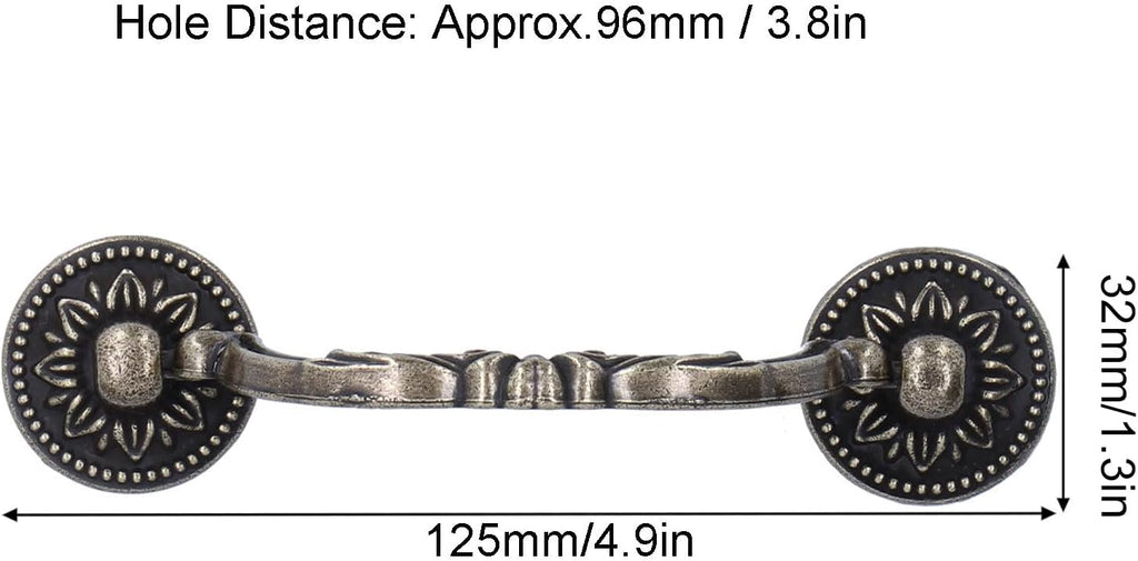 4 Set Modern Antique Cabinet Handle with Screw Bronze Sliding Door Handle for Wardrobe Shoe Cabinet, Kitchen Cupboard Door, Furniture Handle for Bedroom Drawer Door