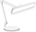Neatfi XL 2,500 Lumens 30W LED Task Lamp for Manicure Table, Crafts, Workbench, Office - 22' Wide Shade Desk Light | Eye-Caring 6500K | 4-Level Brightnes (White, Non-CCT with Base)