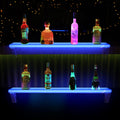 Led Lighted Liquor Bottle Display Shelf Set of 2 with Remote&APP Control 40 Inch Floating Wall-Mounted Illuminated Marquee Lighting Shelves for Home Commercial Bar