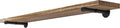 Wallniture Burnt Finish Pipe Wall Shelf - 9.25'' Deep, 1.5'' Thick Solid Wood, Lengths: 48', 60', 72', 84' - Includes Pipe Brackets (60'')