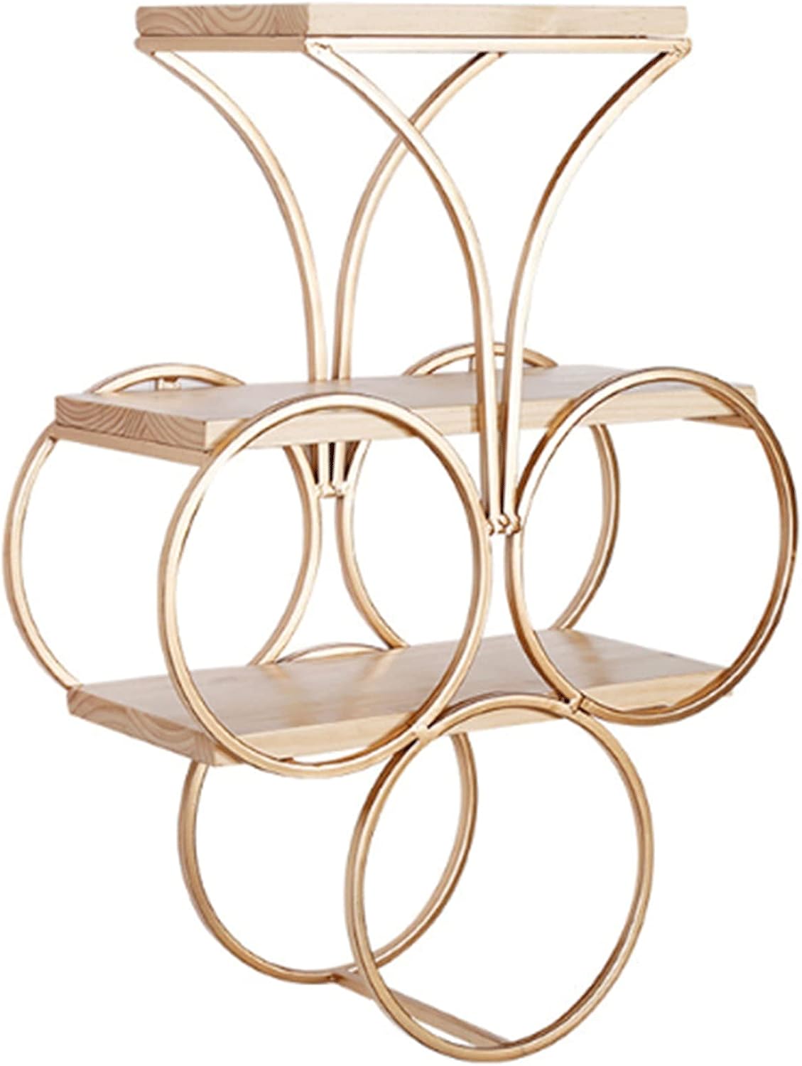 Corner Shelves Wall Mounted Floating Shelves Paint Process 3 Tier Golden Wall Decoration Shelf Wall Rack Strong Bearing Capacity Large Storage Rack for Room/Kitchen/Office