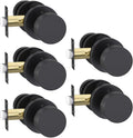 Goldenwarm Black Door Knobs Interior, Zinc Alloy Matte Black Privacy Door Knob, Interior Door Knobs for Bathroom, Bedroom Door Knob, Heavy Duty Round Ball (5 Pack)