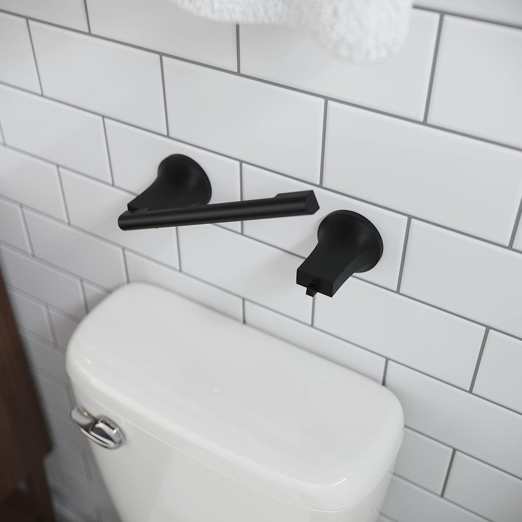 Pfister BPHPFM0B Pfirst Modern Toilet Paper Holder, Matte Black (Pack of 3)