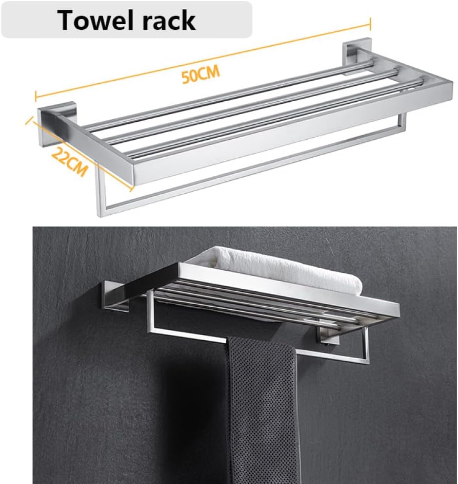 Stainless Steel Bathroom Hardware Set Bathroom Accessories Black Towel Rail Bar Rack Gold Towel Bar Shelf Towel Holder,005FW