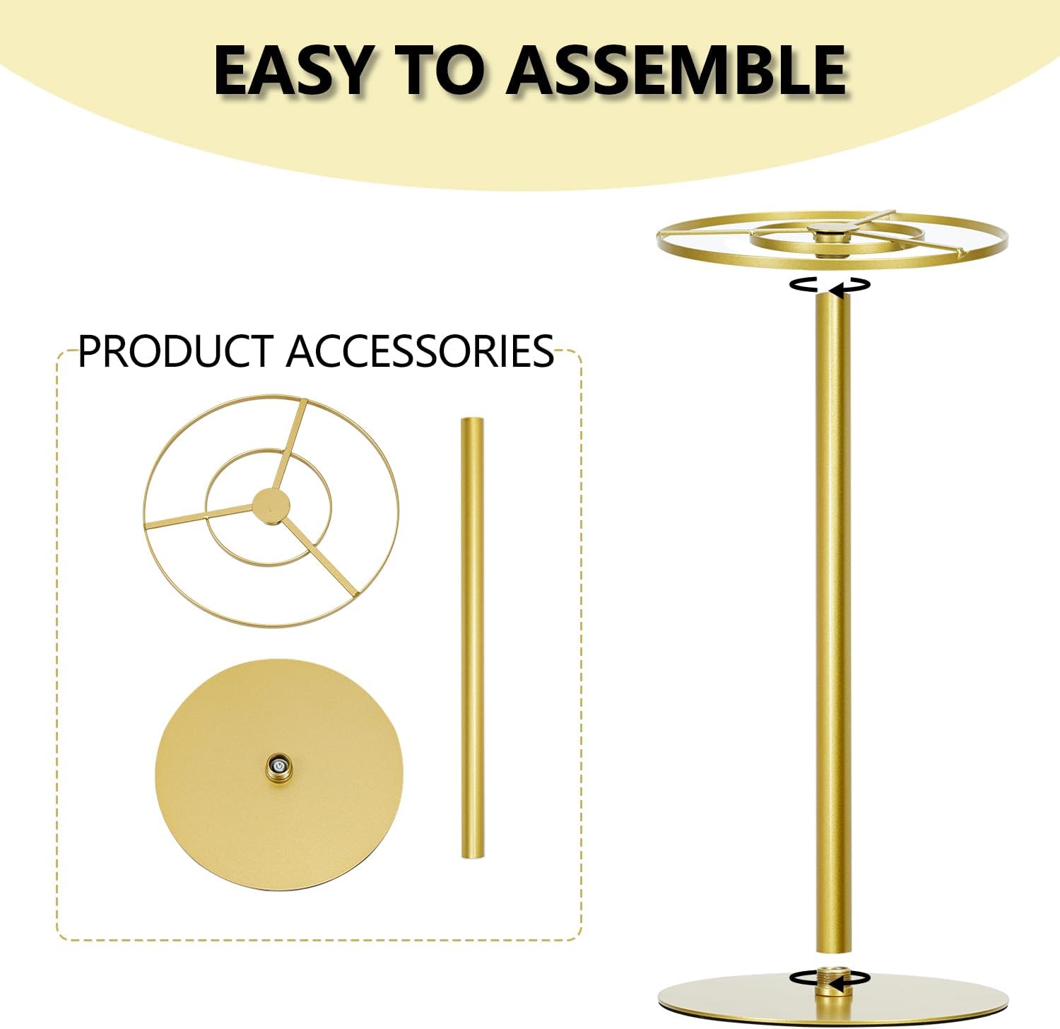Vincidern 10pcs Wedding Centerpiece 15.7' Gold Flower Stand Centerpieces for Table, Metal Flower Vase for Wedding, Birthday Party, Valentine Decorations