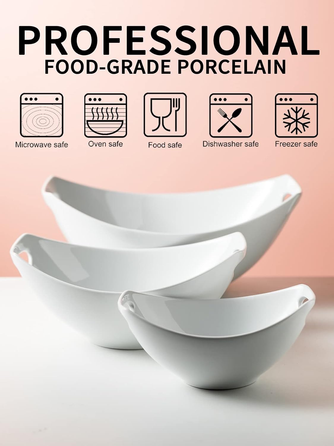 Gomakren 3 Tier Serving Trays Stand & Serving Bowls with Handles & Serving Platters Decorative Dish White 12 Inch