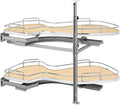 Rev-A-Shelf Maple Two-Tier Cloud Optimizer for 15' Left Opening/Blind Right Corner Cabinets
