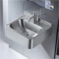 Stainless Steel Square Bowl Sink, Wall-Mounted Washbasin, Workstation for RV, Bars,Easy to Clean (Color : Silver, Size : D(43x41.2x15cm)) (Silver A (43x41.2x15cm))