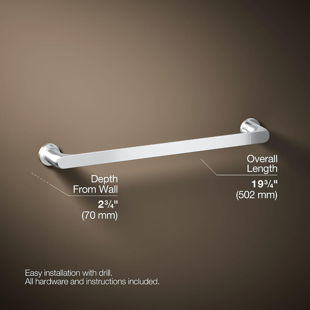 Kohler 97494-CP Avid® 18' Towel bar, Polished Chrome