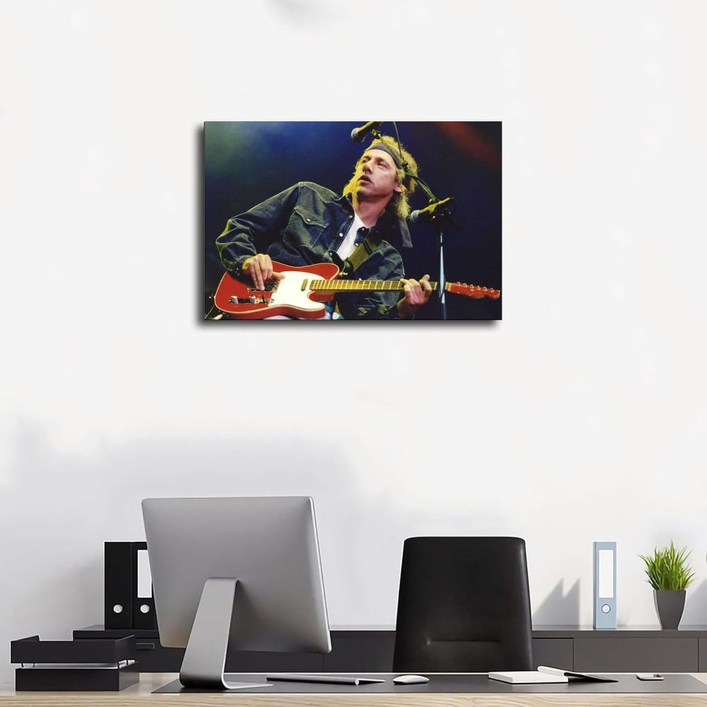 TONITOTA Mark_Knopfler Rock Scene Classic Canvas Wall Art | Retro Historical Black And White Photos | Home | School | Office Decor Poster | Frame 24x36inch