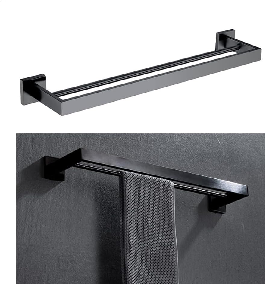 Stainless Steel Bathroom Hardware Set Bathroom Accessories Black Towel Rail Bar Rack Gold Towel Bar Shelf Towel Holder,002FB