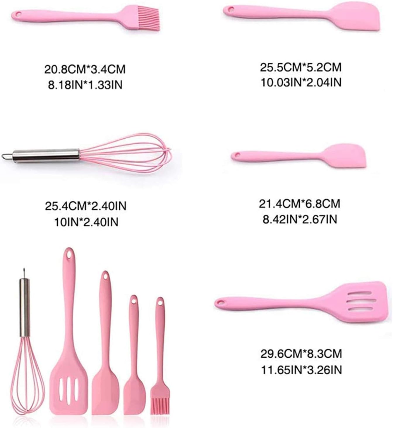 5pcs Spatula Silicone Kitchenware Set Utensils Cooking Baking Tool Food Grade Kitchen Accessories(black-JoJo's Bizarre Adventure1)