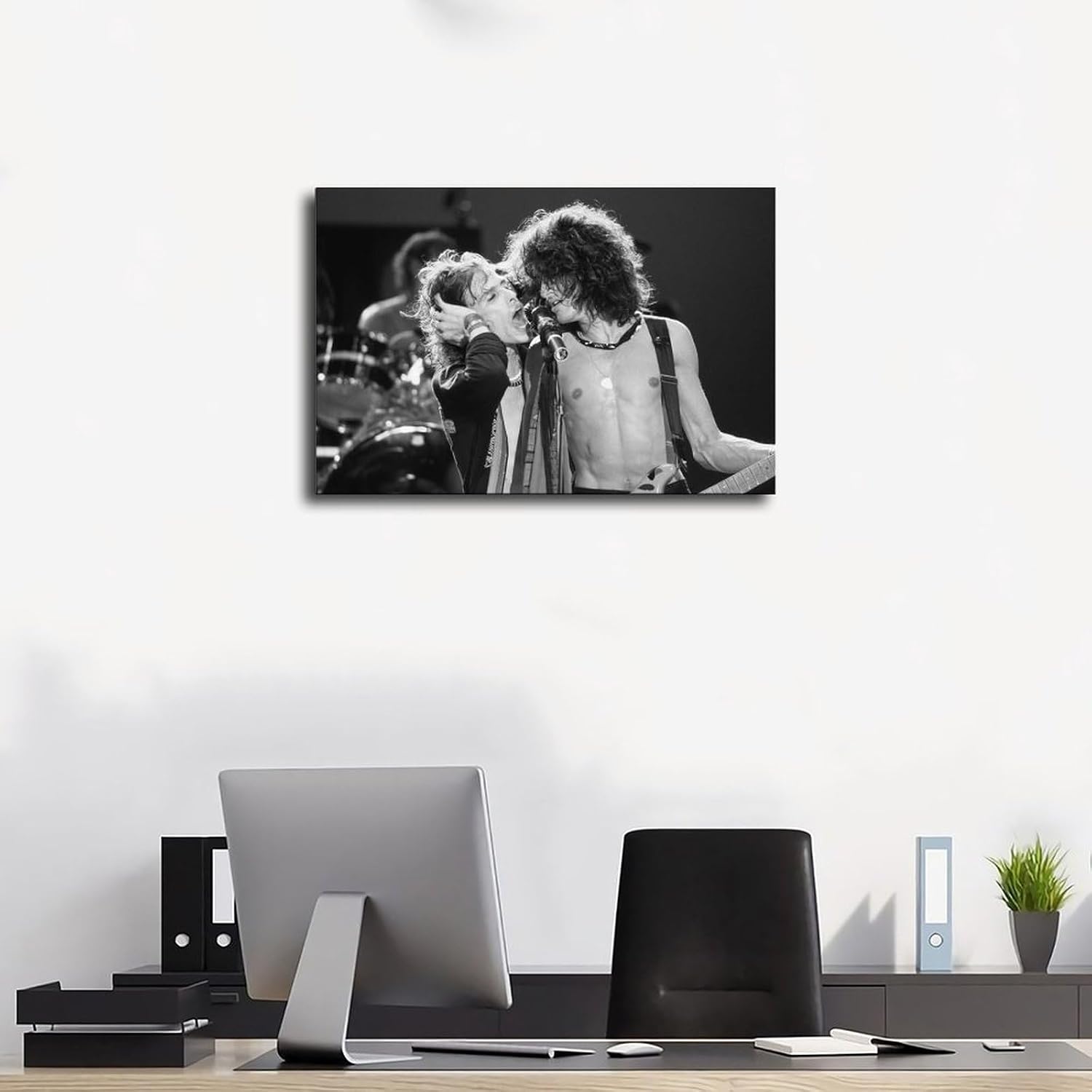TONITOTA Joe_perry Rock Scene Classic Canvas Poster | Retro Historical Black And White Photos | Wall Art | Kitchen | Bathroom Decor | Frame 24x36inch