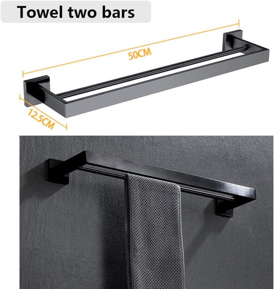 Stainless Steel Bathroom Hardware Set Bathroom Accessories Black Towel Rail Bar Rack Gold Towel Bar Shelf Towel Holder,002FB
