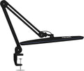 Neatfi XL 2,200 Lumens 24W LED Desk Lamp – 23' Wide Shade | Dimmable Eye-Caring Task Light | Adjustable Arm | Home Office, Study, Crafts & Nail Tech (Black, Non-CCT with Clamp)