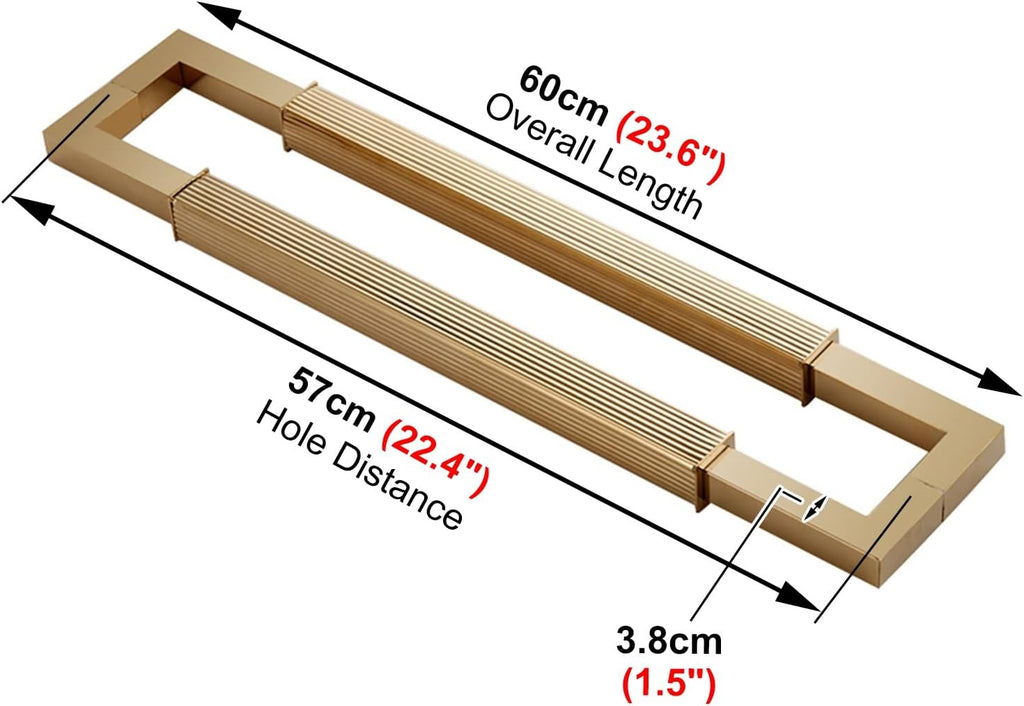Sliding Barn Door Handle Pull Set Two Sided Push Pull Door Handle for Interior/Exterior Doors Perfect for Shower Doors Home Office Kitchen Bathroom WC Includes Screws Stylish and D