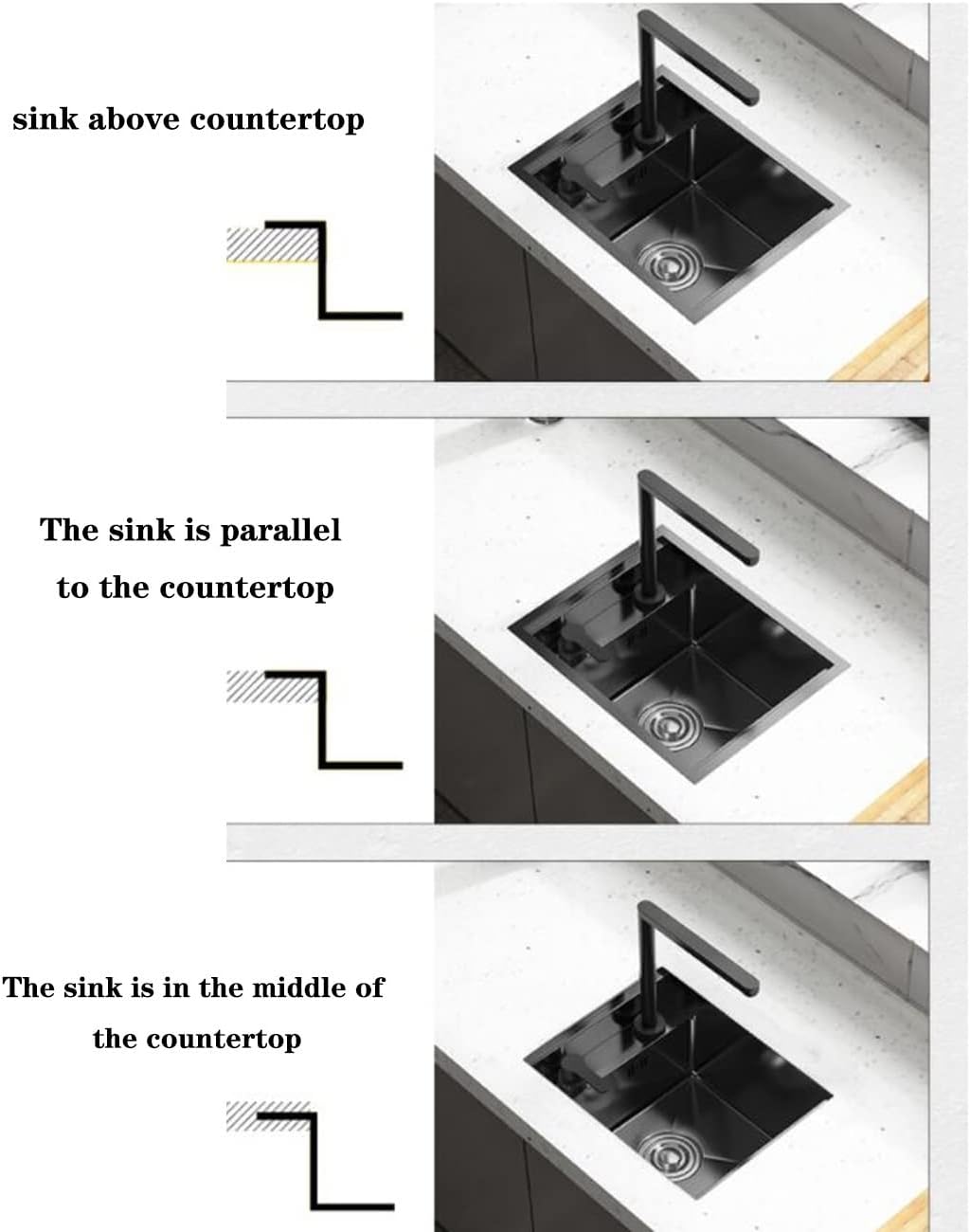Kitchen Sinks, Single Bowl Rv Hidden Sink Small Single Bowl Sink Built-in Sink Kitchen Pantry Bar Sink Space Saving (30 * 45 * 22Cm