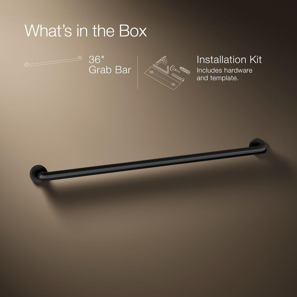Kohler K-24551-BL Kumin Towel Bar, Matte Black