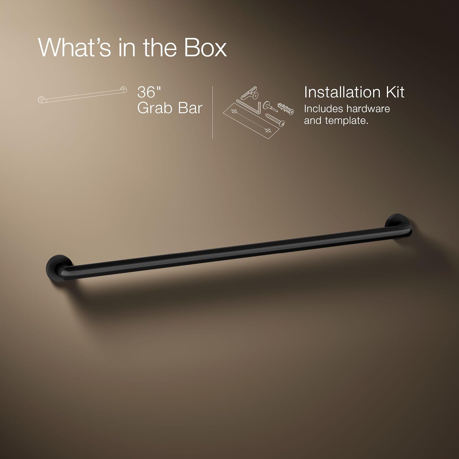 Kohler K-24551-BL Kumin Towel Bar, Matte Black