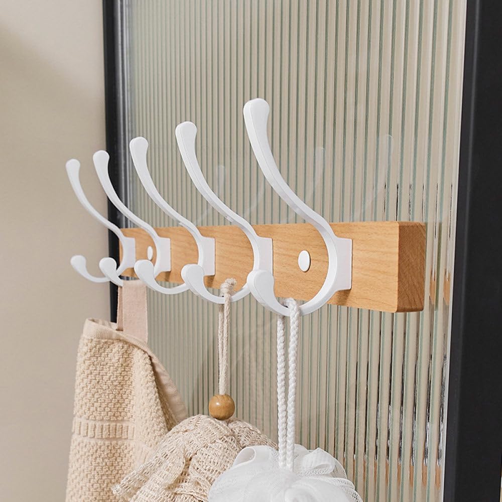 Wooden Bathroom Hardware Sets Towel Ring Rack Paper Holder Towel Bar Hook Shelf Bathroom Accessories White Kit,Towel Rack 60cm