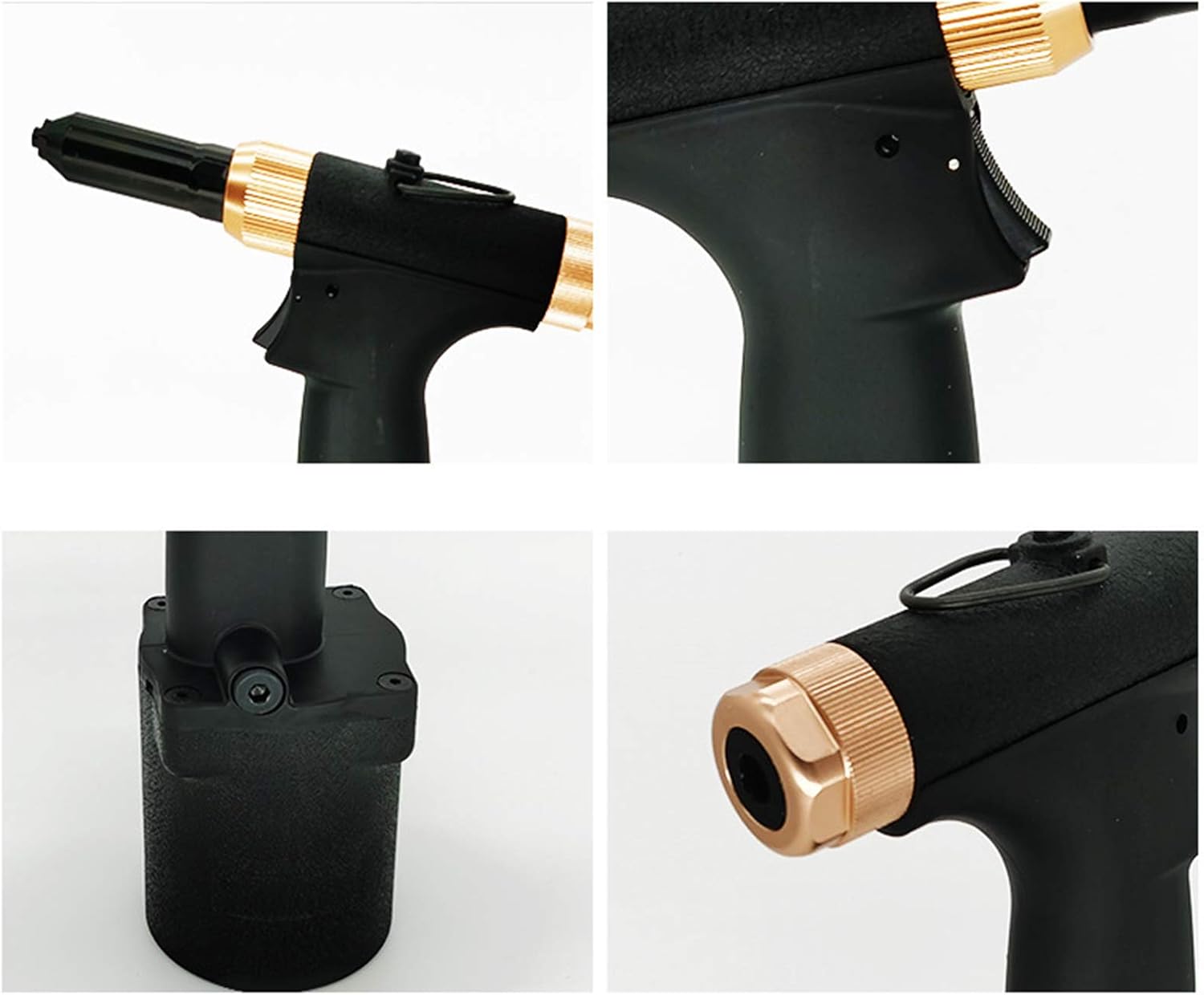 Air Hydraulic Riveter,Removable Insert Nut Tool,Pop Pneumatic Riveting Gun Rivet Tool w/Nose Pieces,for Steel/Aluminum Rivets