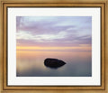 Rock at Sunset by Jim Becia Framed Art Print Wall Picture, Wide Gold Frame, 28 x 24 inches