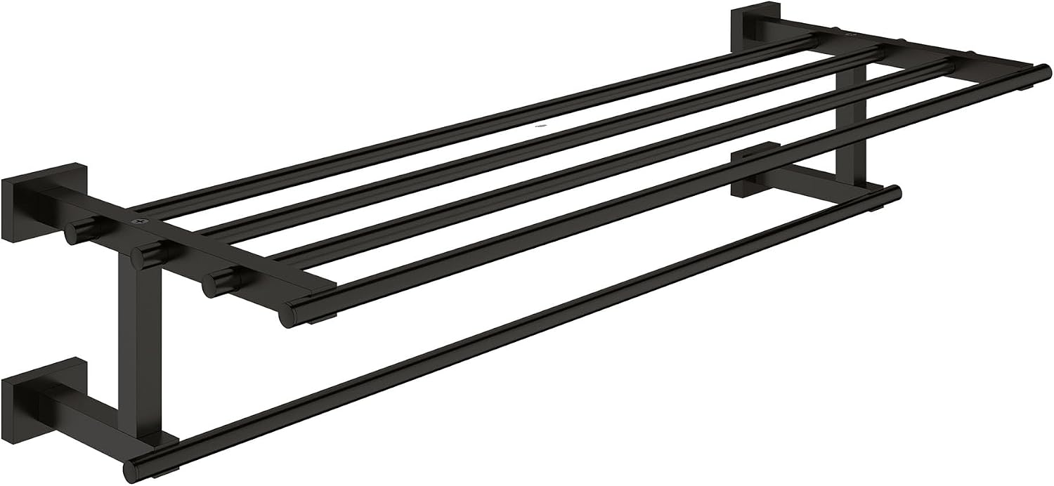 Grohe 405122431 Essentials Cube Multi-Towel Rack, Matte Black