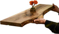 Ecca Shelf, Live Edge Walnut Floating Shelves, Live Edge Wood Floating Shelf for Wall, Rustic Floating Shelf, Un - Reclaimed Wood Shelves - Raw Edge Wooden Shelf (27'' x 8'')